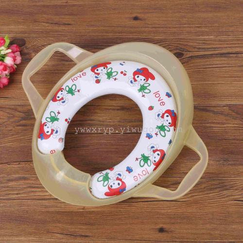 Large handle children toilet base PVC toilet soft seat wholesale thumbnail