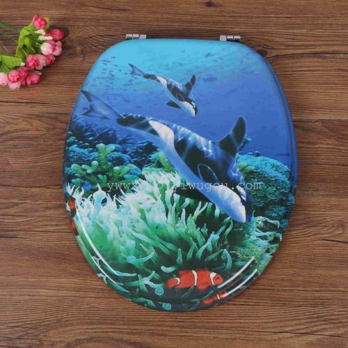 Manufacturers of high-grade 18 "three - side printed MDF toilet seat world wholesale