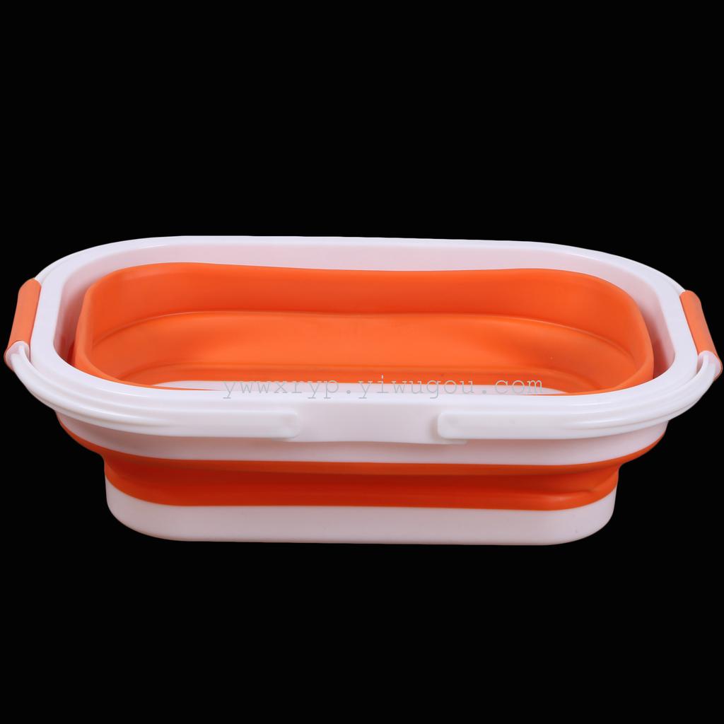 Silicone folding storage basket, silicone basket, folding silicone frame, household silicone basket Specification image