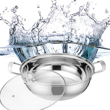 Stainless steel steam hot pot, thickened double-base soup pot, non-stick hot pot basin, induction cooker pot, gas stove Application Scenario