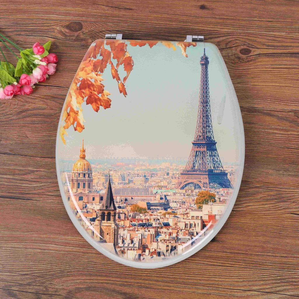 Single side printed MDF toilet seat 18 "adult toilet seat washer thumbnail