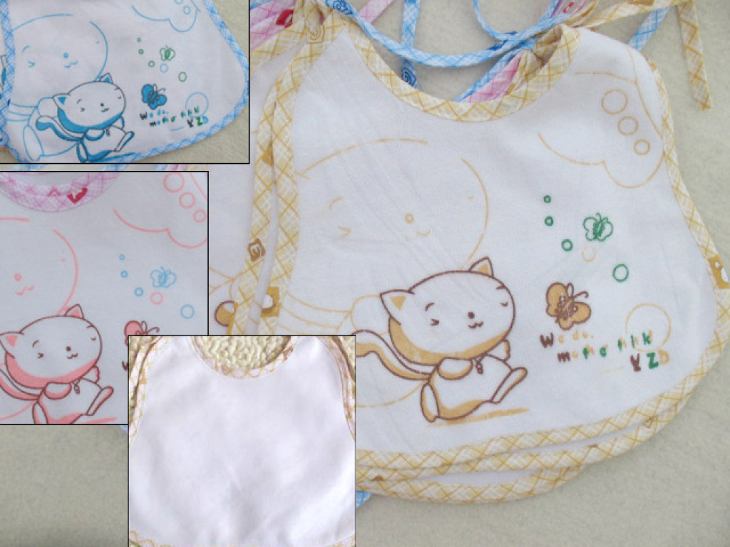 Lupin flower baby bib, infant bib, baby saliva towel bib, cartoon print details Picture