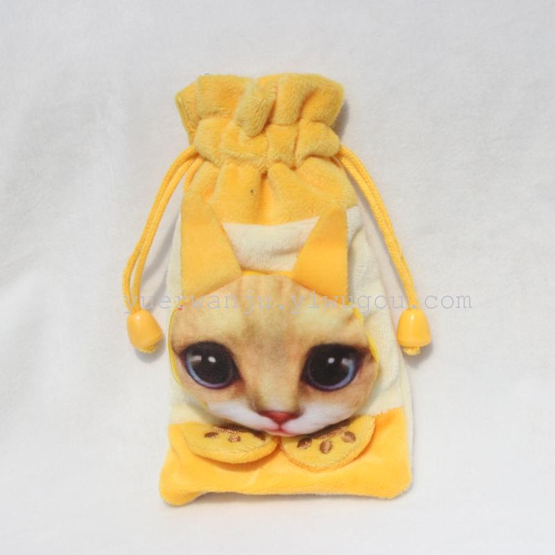 Bolsa de juguetes de peluche meowl man teléfono bolsa de drenaje 3D bolsa de teléfono de cierre bolsa de teléfono de peluche Specification image