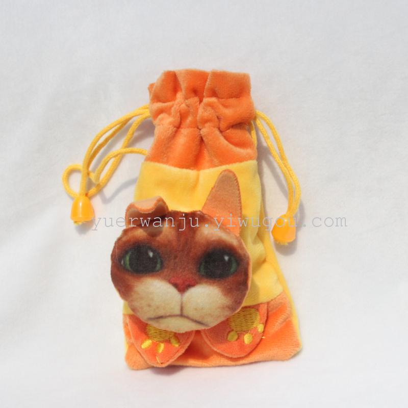 Bolsa de juguetes de peluche meowl man teléfono bolsa de drenaje 3D bolsa de teléfono de cierre bolsa de teléfono de peluche details Picture