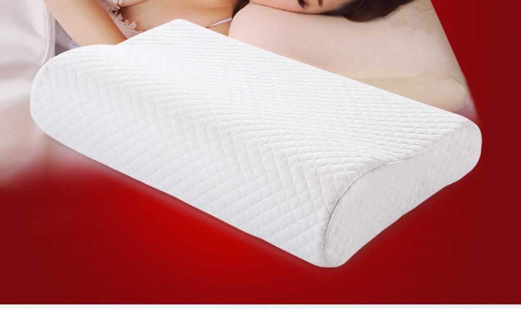 The slow-rebound memory pillow features a high and low memory core filled with high-quality space memory foam Specification image