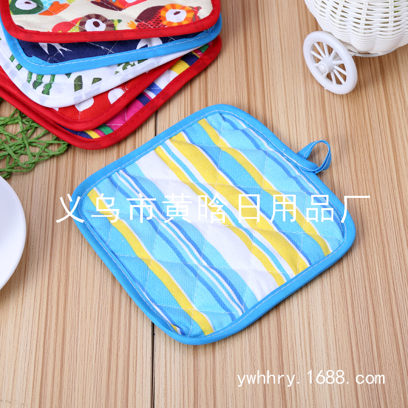 Microwave oven heat cushion canvas coaster pot cushion microwave oven heat cushion thickened and added heat resistant and heat resistant pad details Picture
