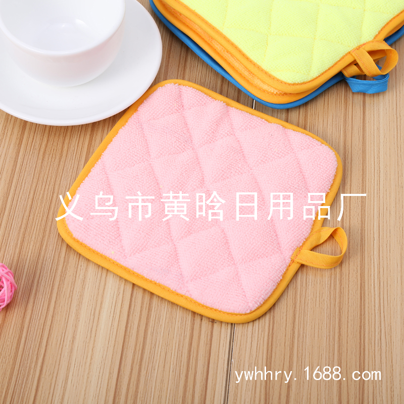 Microfiber coasters Heat insulation pads pot pads microwave oven gloves heat insulation pads heat resistant oven steaming box pads Application Scenario
