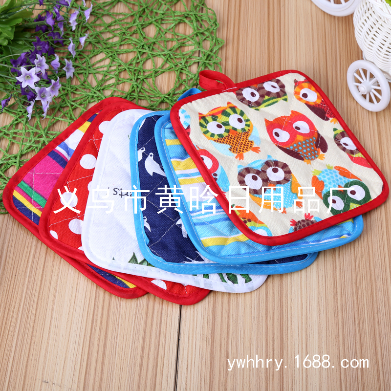 Microwave oven heat cushion canvas coaster pot cushion microwave oven heat cushion thickened and added heat resistant and heat resistant pad full figure