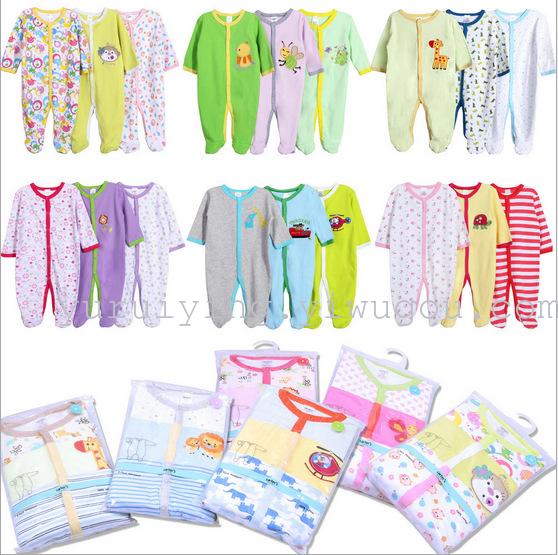 Baby one-piece suits, crawling suits, and newborn clothes are exported for foreign trade