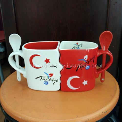 Turkish couple cups, ceramic cups, creative ceramic cups, gift cups
