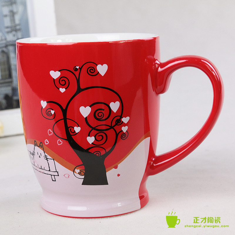 Ceramic couple cups, underglaze color water cups, creative mugs, wedding gifts, pair cups Specification image