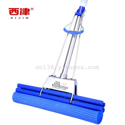 Xijin 602 Double water-Absorbing 38 cm Rubber cotton mop, stainless steel Double roller water-absorbing mop