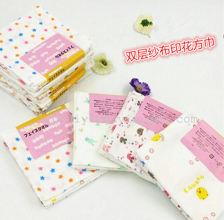 Gauze, small square towels, handkerchiefs, towels, baby saliva wipes, baby products, washed small square towels