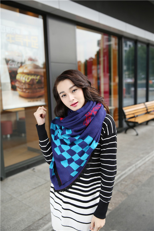 New Hermes shawl unisex shawl Autumn/Winter 2022 new wool shawl women's thermal shawl mother with everything bib lovers gift box thumbnail