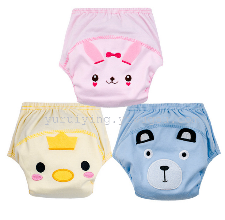Baby 3D cartoon thin baby learning and training pants, baby urine-proof design waterproof soft pull-up pants Item Picture