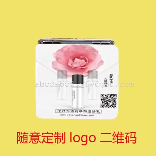 PU皮镜 方形双面镜 化妆镜子 礼品镜子 可logo定制