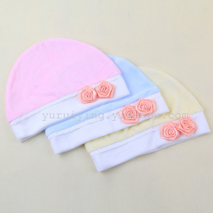 Maternity hat, velvet postpartum hat, thickened anti-wind headscarf, maternity supplies, rose hat Application Scenario