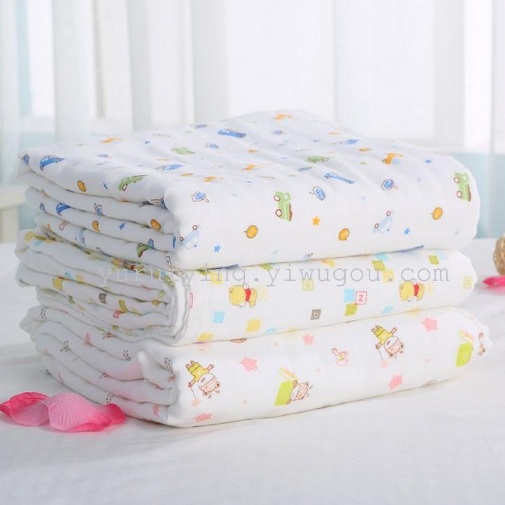 New six-layer colored cotton printed gauze bath towel, baby blanket and baby quilt factory direct sales Application Scenario