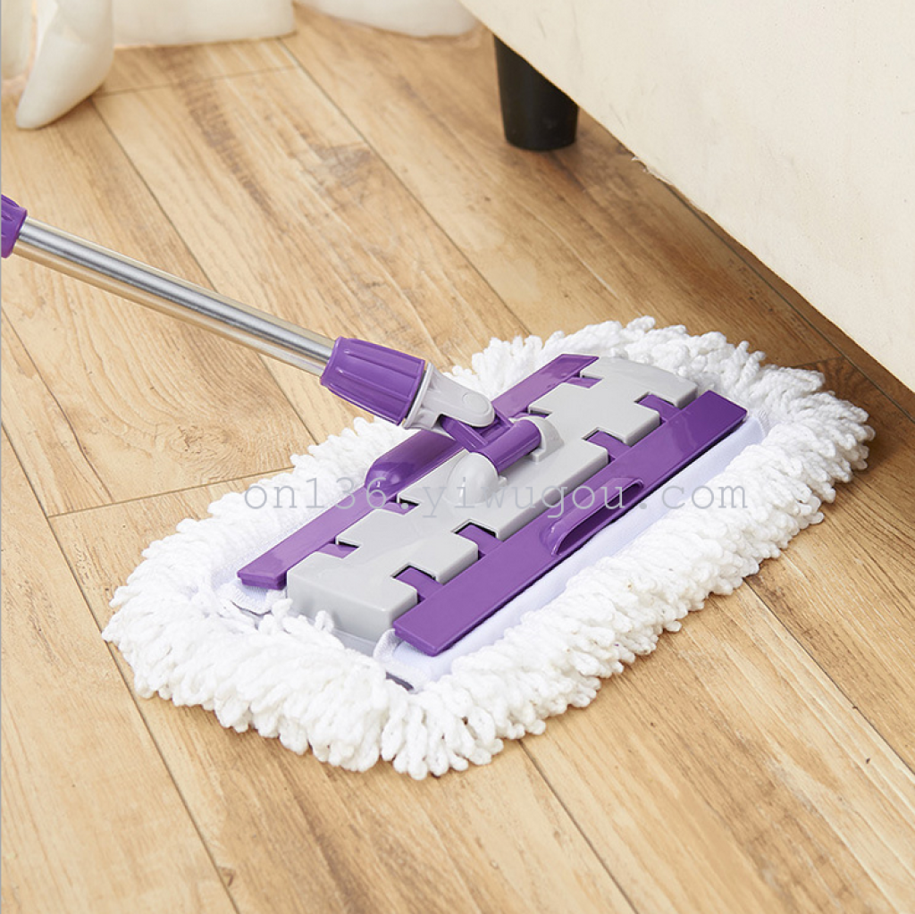 Wholesale of new creative stainless steel rod flat mop, telescopic rod mop and dry and wet dual-purpose mop Specification image