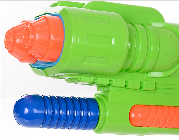 Haiye Toy water gun, large air pressure water gun, dual nozzles, 27,000, dual air pressure water gun Specification drawing