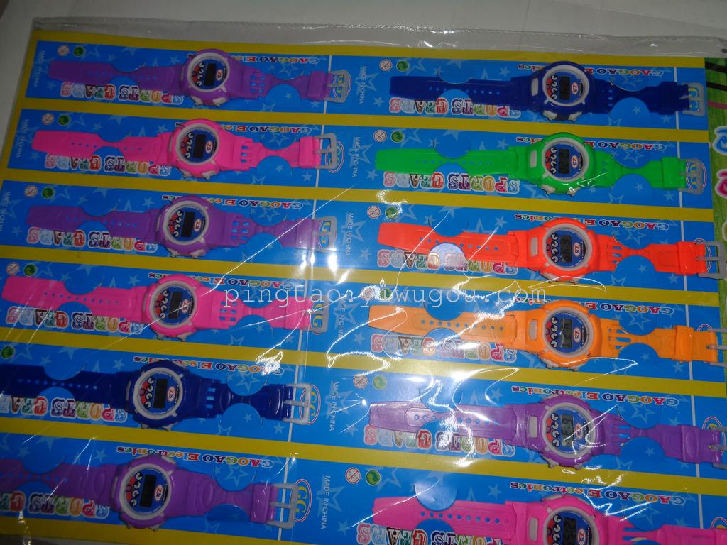 儿童塑料玩具彩宝来表赠送礼品男女学生碗表地推货源厂家直销