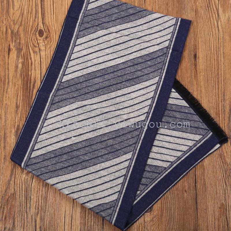 Men's twill pattern man-made cotton scarf manufacturers direct sales fashion, birthday gift men's scarf twill checkered shawl student men's long matching checkered stripes Amazon Taobao e-commerce for scarves Specification drawing
