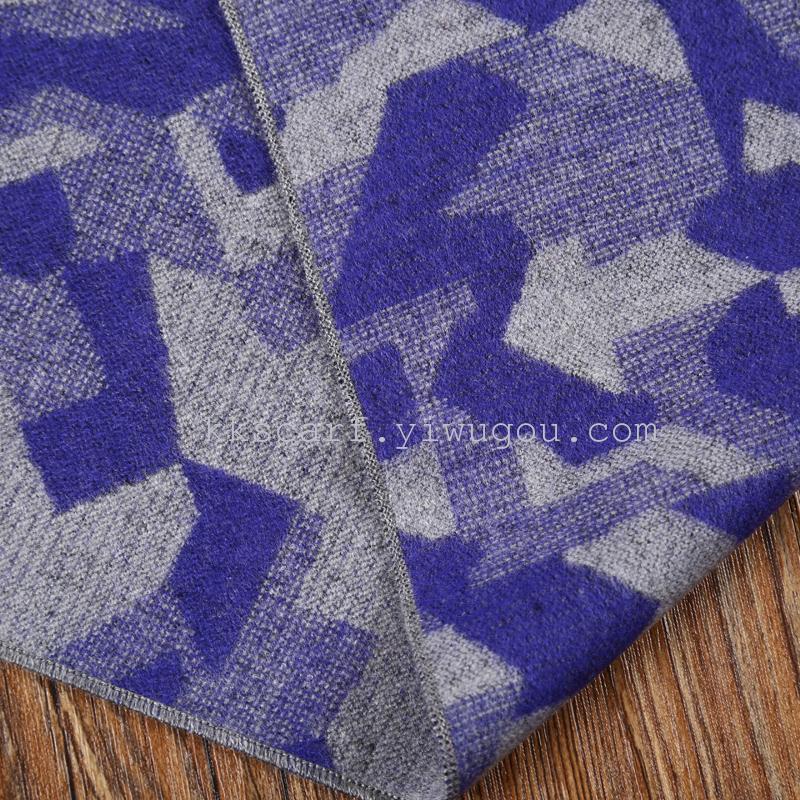 Men's Scarves With Abstract Geometric Patterns Made Of Rayon Are Fashionable details Picture