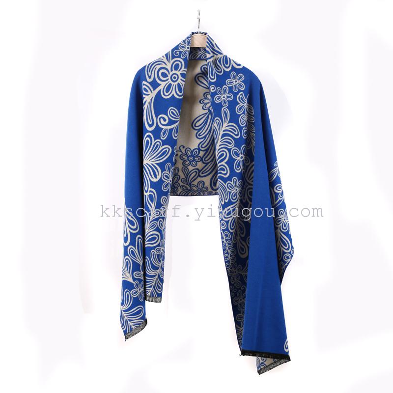 Manufacturers direct wool scarf Female Winter 2022 new all-in-one shawl blanket scarf gloves bib male new multi-colored pattern cashew pattern shawl thumbnail