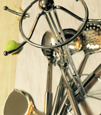 Stainless steel knife, fork and spoon six-piece set hanging style Specification image