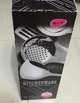 Stainless steel knife, fork and spoon six-piece set hanging style details Picture
