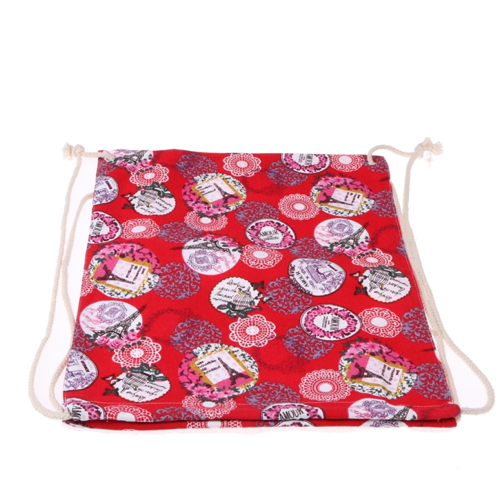 New nylon bag, single-shoulder hand-carry backpack, drawstring bag, canvas bag, drawstring bag details Picture