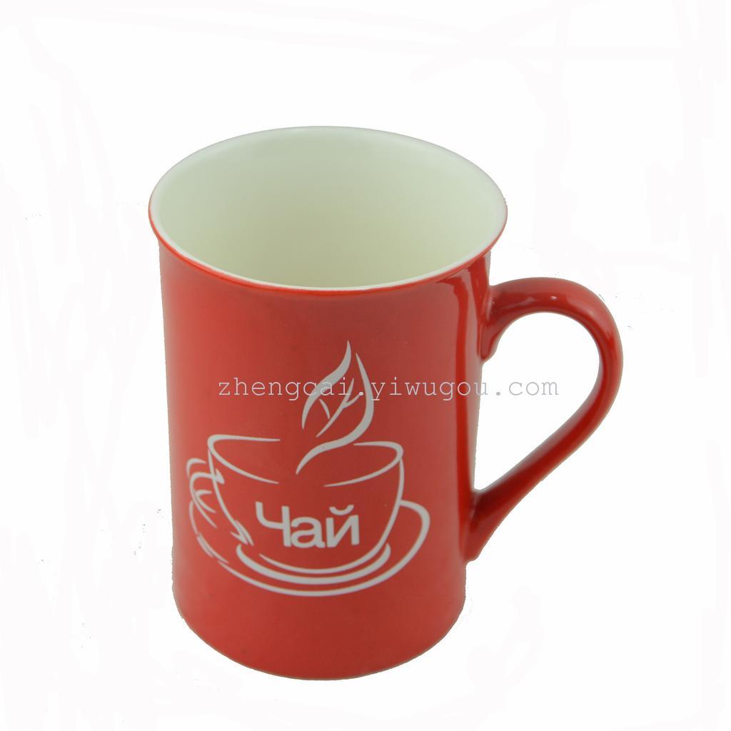 9-ounce ceramic coffee cup, daily-use tea cup, export water cup, Zhengcai 1988 details Picture
