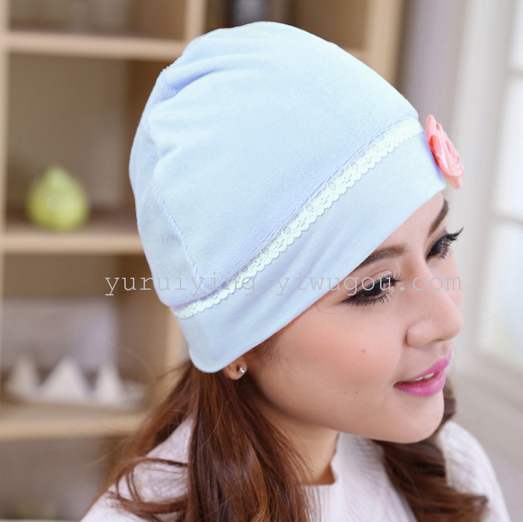 Velvet hat, rose solid color maternity hat, postpartum cold-proof and warm maternity hat, factory direct sales Specification image