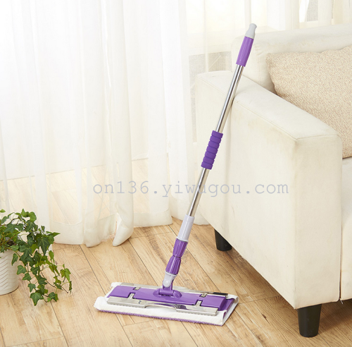 "Buy one get one free: The same style of multi-functional towel holder, flat mop, dry and wet dual-purpose mop with a changing cloth head.