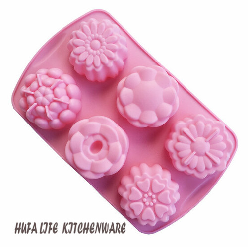 餐馆必备  6连花朵曲奇蛋糕模 手工皂模