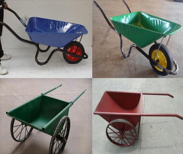 Construction trolleys, two-wheeled vehicles, construction wheelbarrows, unicycles, cargo hold vehicles, construction site vehicles