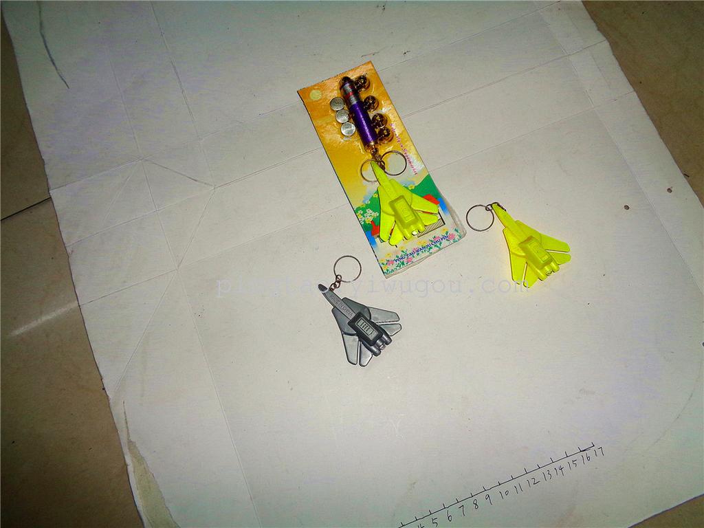 Toy keychain light, five-head laser plus aircraft light, gift LED night light, street stall supply, factory direct sales Specification image