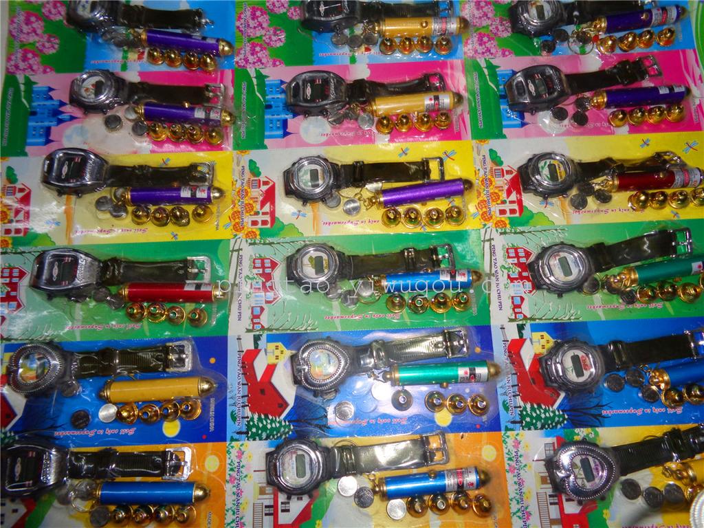 Children's toys five head laser plus black watch activities complimentary key chain laser laser laser laser laser watch direct supply
