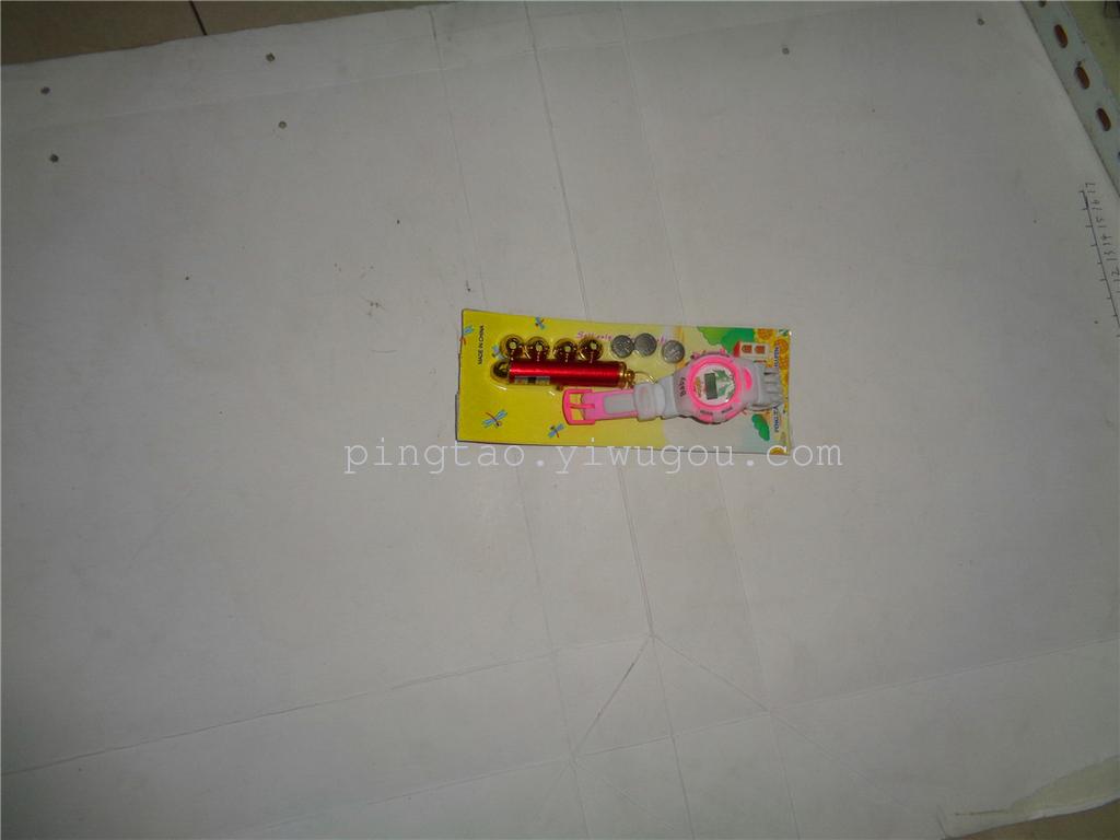 Children's plastic toy keychain lamp, free gift, five laser heads plus 63 meters, street stall supply, factory direct sales Specification image
