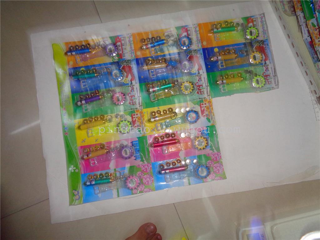 Children's toy keychain light, five-head laser plus sunflower watch, gift, LED night light factory direct sales details Picture