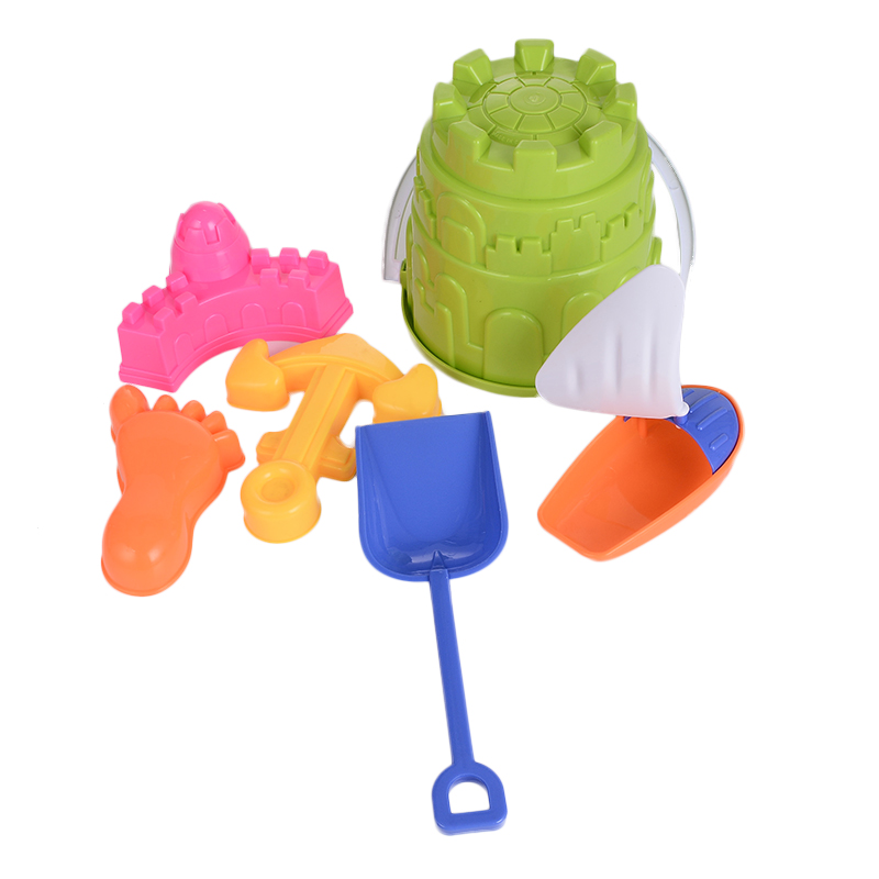 Wholesale of popular children's beach toy bucket sets and 7-piece beach play toys in stock details Picture