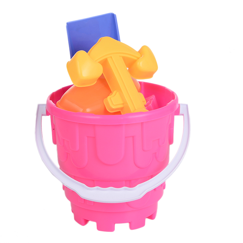 Wholesale of popular children's beach toy bucket sets and 7-piece beach play toys in stock Application Scenario