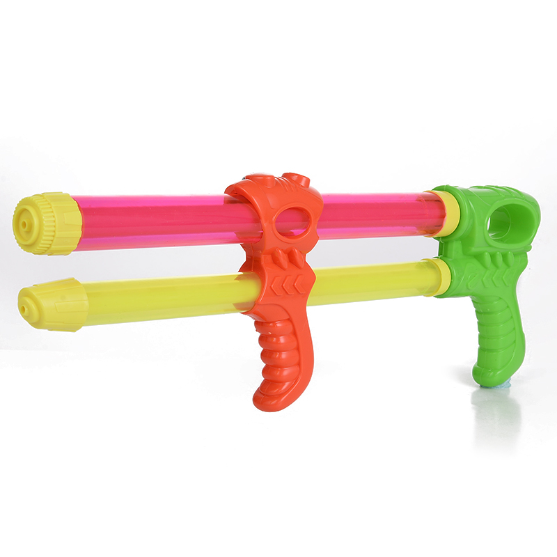 3990 water gun, double-tube pull-out water gun, two-color mixed drift water gun, toy children's water gun wholesale details Picture