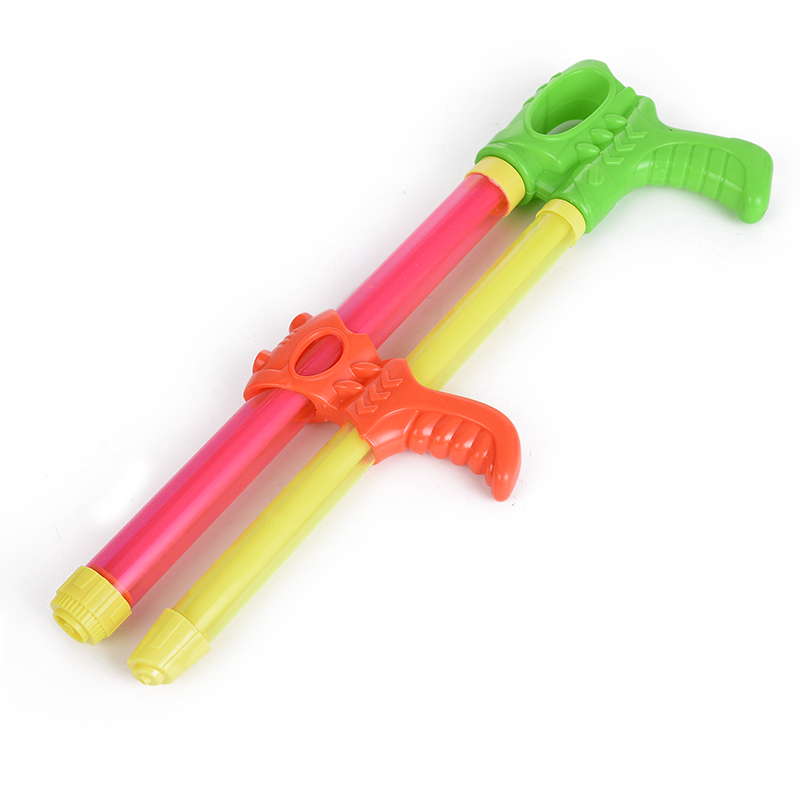 3990 water gun, double-tube pull-out water gun, two-color mixed drift water gun, toy children's water gun wholesale Application Scenario