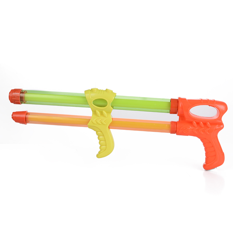 3990 water gun, double-tube pull-out water gun, two-color mixed drift water gun, toy children's water gun wholesale Specification drawing