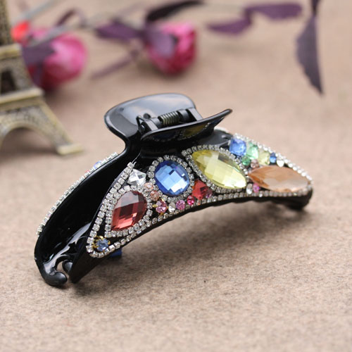 Pudding Station Hair clip, large Korean hair accessory, rhinestone coil, hair clip, head accessory, hair grip details Picture