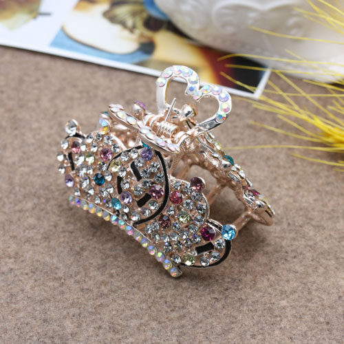 Korean version hair accessory alloy diamond-encrusted water number gripper, hair clipper, bangs clip Specification image