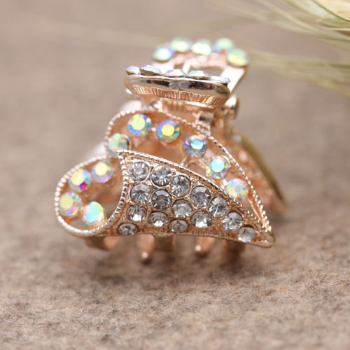 Korean-style hair accessory, small rhinestone alloy color retention clipper, bangs clipper, hair clipper details Picture