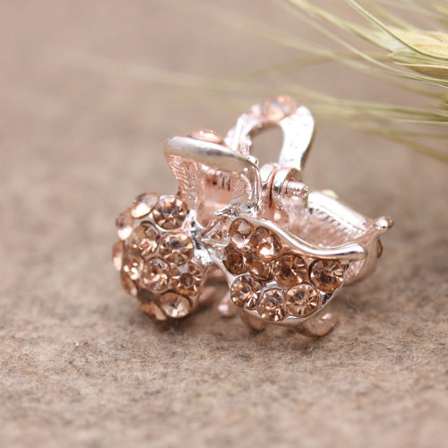 Pudding Station Korean version hair accessories, small rhinestone alloy color retention small grabbers, bangs clips, hair clips Specification image