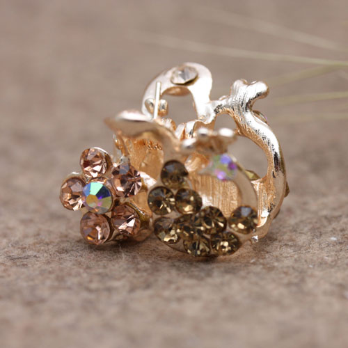 Versión coreana accesorios para el cabello trompeta strass aleación de retención de color pequeño clip de agarre franja clip pan clip de pelo pequeño Specification image